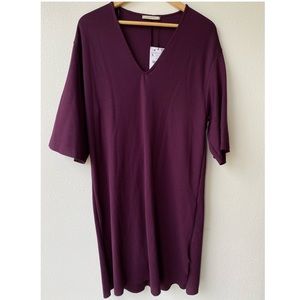 Zara Boho Eggplant Colored Dress